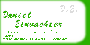 daniel einvachter business card